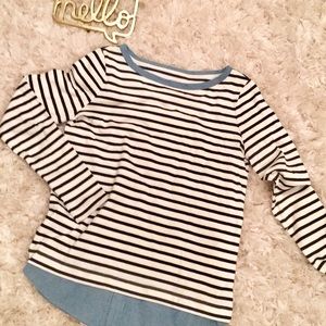 Loft Striped Layered Top
